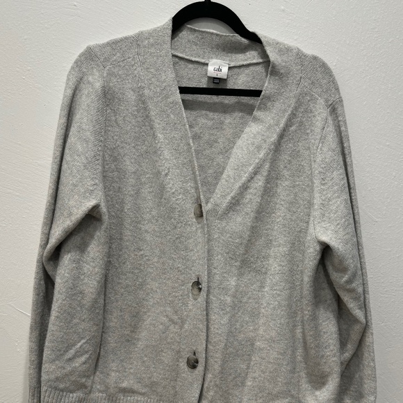 Light Grey Cabi Sweater with 3 Buttons - Soft and Stylish (S, fits like L-XL) - Picture 1 of 5